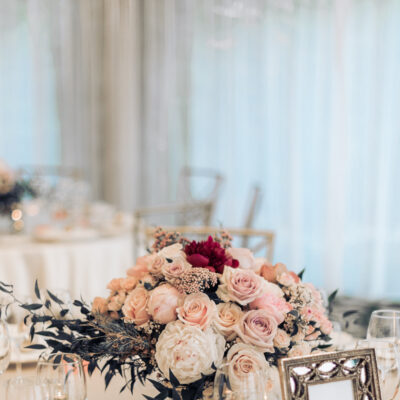 pastel color centerpiece